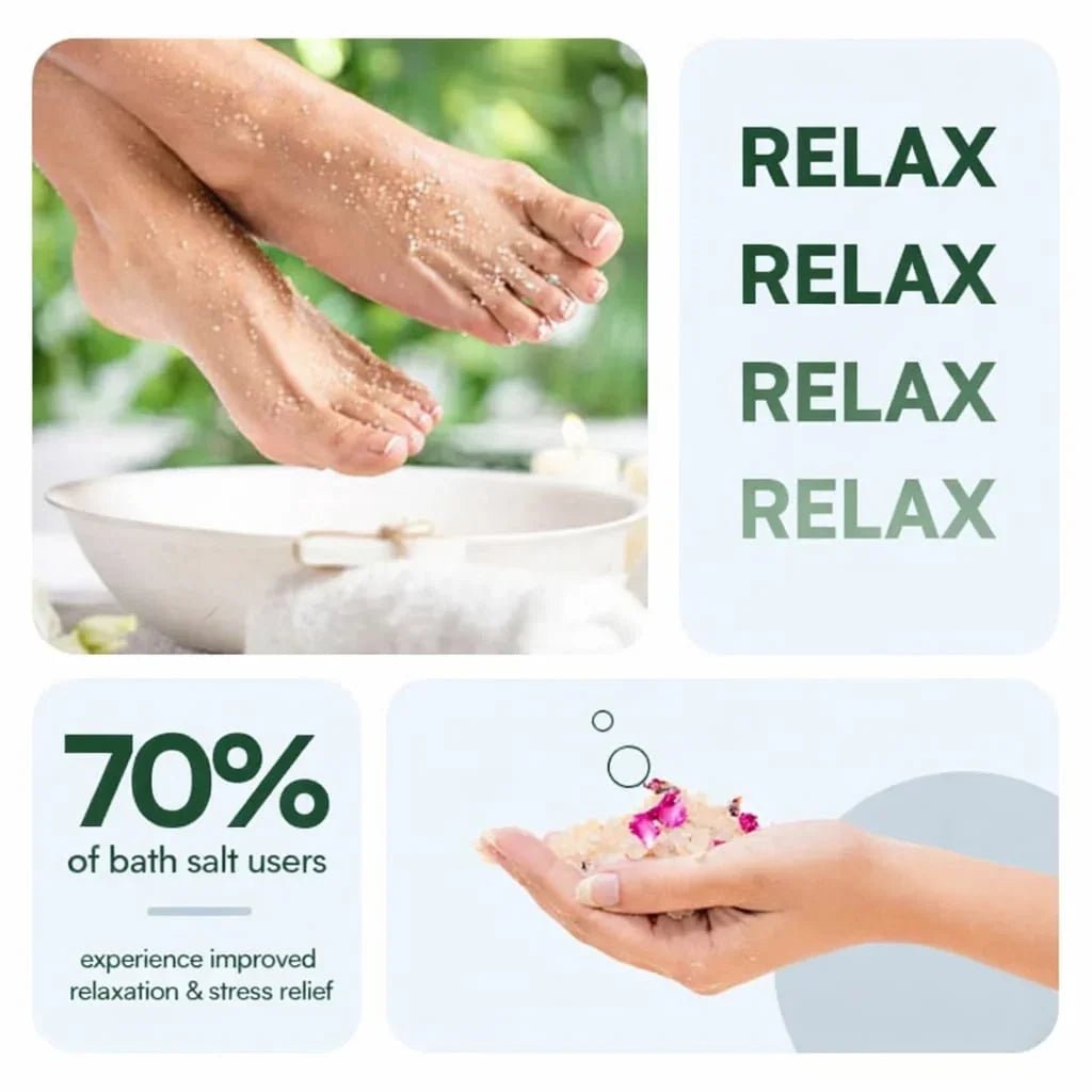 100% Pure Aura Pept Epsom Bath Salt - Stress Relief, Muscle Relaxation & Aromatherapy - Aura Pept