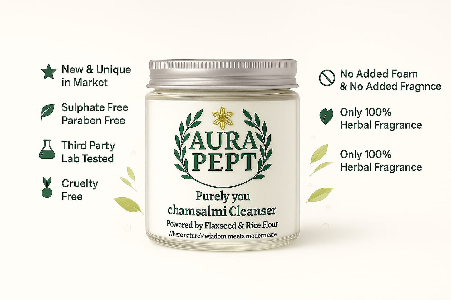 Chamsalmi Cleanser – Ayurvedic x K-Beauty Powder Face Wash for Glass Skin Glow