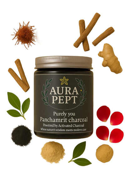 Panchamrit Charcoal Powdered Face Wash | Deep Cleansing & Detoxifying | 100% Natural