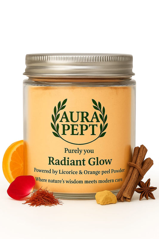 Aura Pept Radiant Glow Powdered  Face Wash –125gm