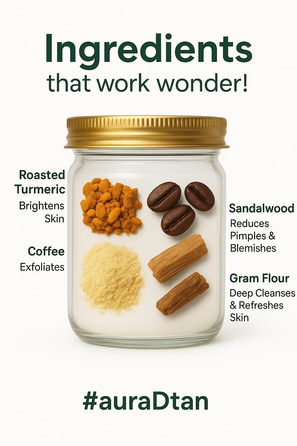 Aura Dtan: Ayurvedic Powdered Face Wash for Tan Removal & Radiant Skin