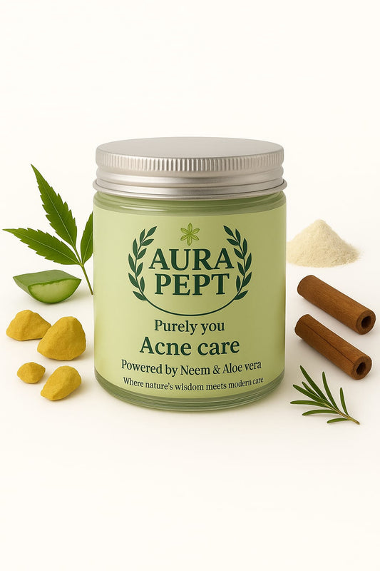 Aura Pept Acne Control Herbal Powdered Face Wash – Natural 3-in-1 Cleanser, Scrub & Mask