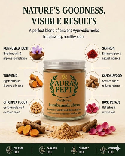 Aura Pept Ayurvedic Kumkumadi Ubatn Powder - Aura Pept