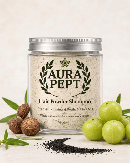 Aura Pept Herbal Hair Cleansing Powder Shampoo with - Aura Pept