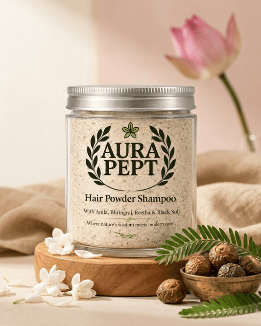 Aura Pept Herbal Hair Cleansing Powder Shampoo with - Aura Pept