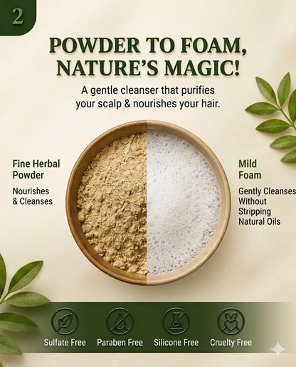 Aura Pept Herbal Hair Cleansing Powder Shampoo with - Aura Pept