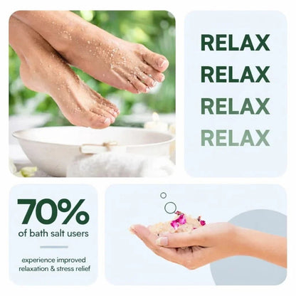 Aura Pept Lavender Epsom Salt - Pure Bath Salt for Stress Relief, Muscle Relaxation & Aromatherapy - Aura Pept