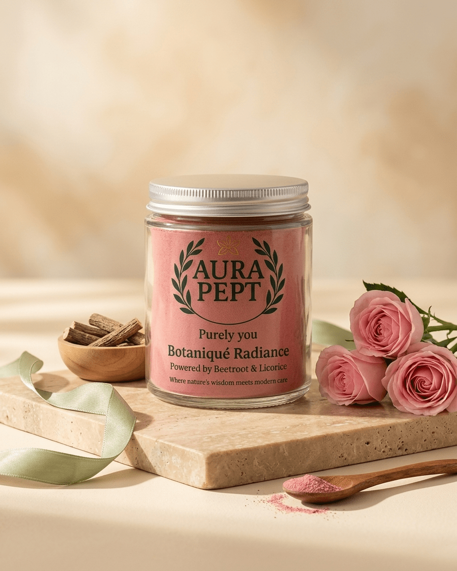 Botaniqué Radiance Beetroot Manjistha & Nagkesar Powder Face Wash | Herbal Glow - Aura Pept
