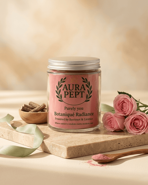 Botaniqué Radiance Beetroot Manjistha & Nagkesar Powder Face Wash | Herbal Glow - Aura Pept