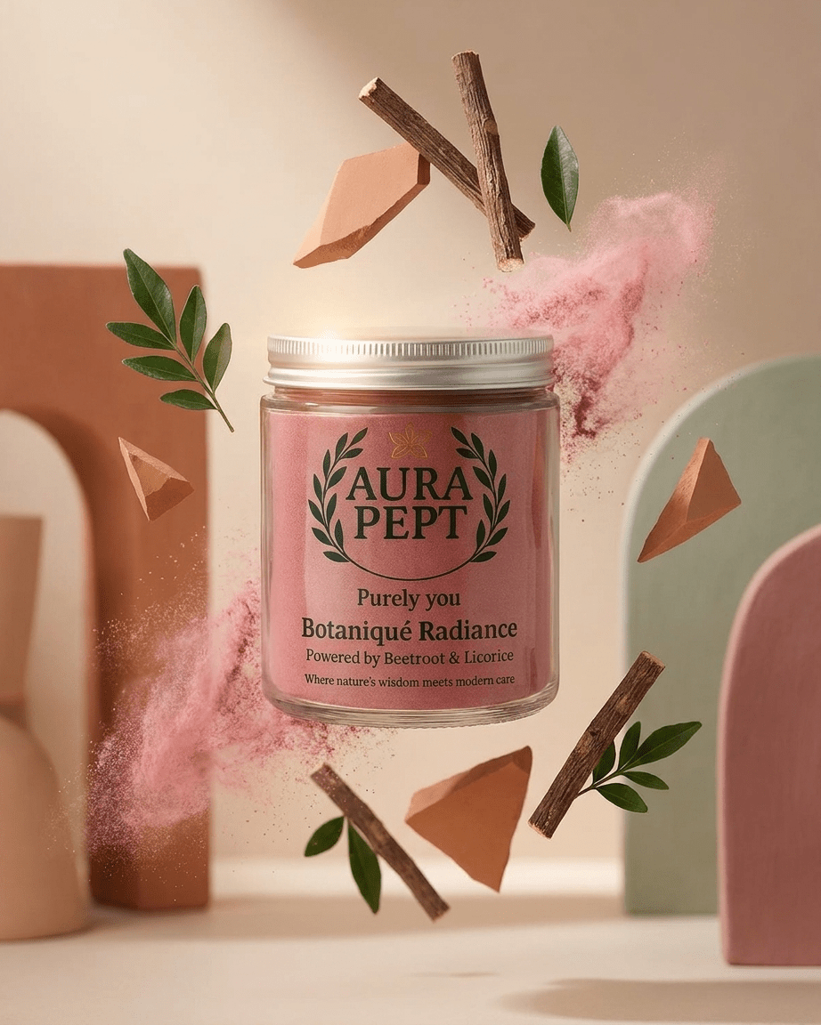Botaniqué Radiance Beetroot Manjistha & Nagkesar Powder Face Wash | Herbal Glow - Aura Pept