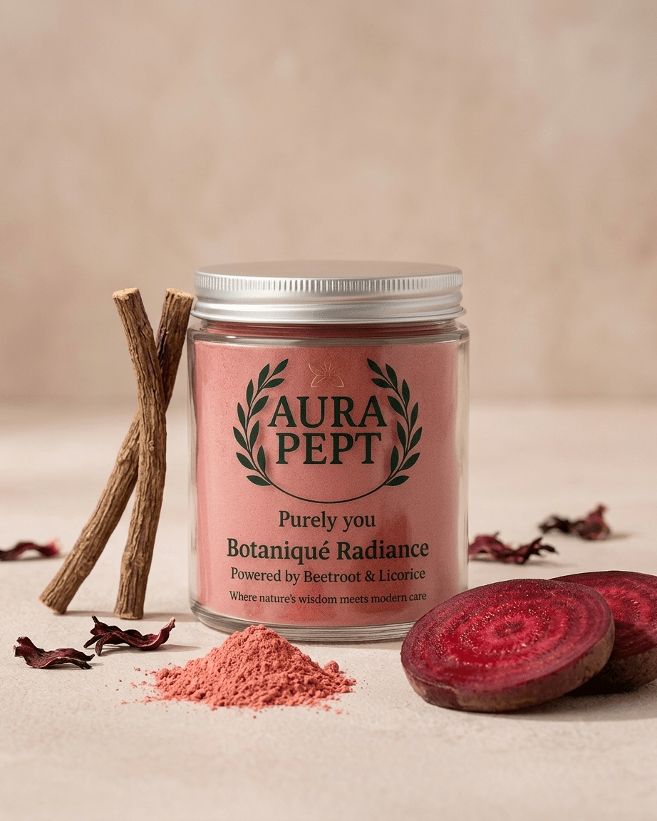 Botaniqué Radiance Beetroot Manjistha & Nagkesar Powder Face Wash | Herbal Glow - Aura Pept