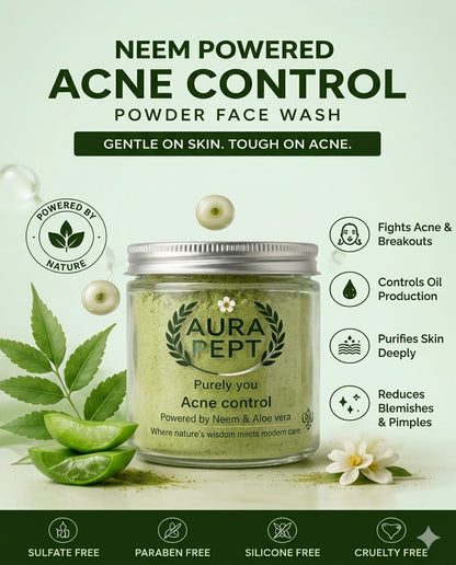 Top Face Wash for Acne Control in India - Aura Pept acne control - Aura Pept